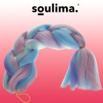Szintetikus haj Ombre kék-lila