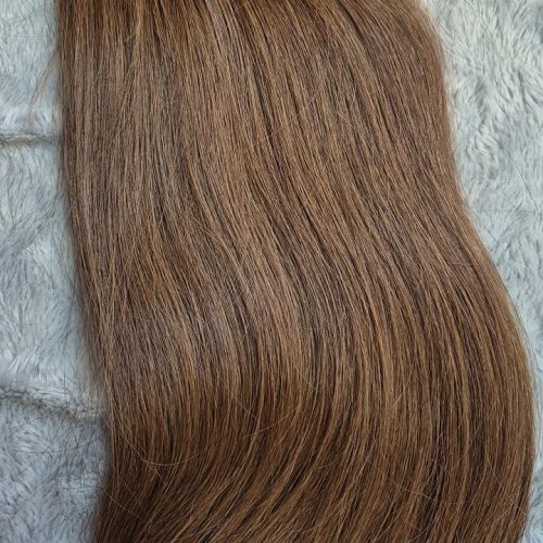 6 Természetes sötétszőke / keratin véggel/